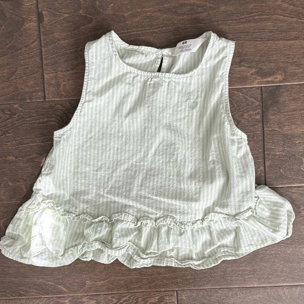 H&M Mint Striped Kids Blouse